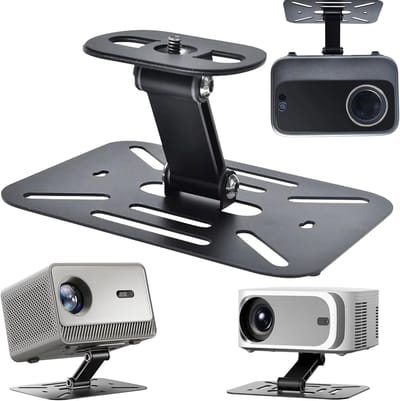 Projector Beugel - Mini Projector Stand - Flexibel Plaatsen - 3-in-1 Montage - 16 x 12 cm - Zwart