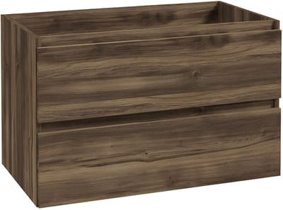 Alvara wastafelonderkast 80 cm donker eiken – 2 laden – softclose – houtlook