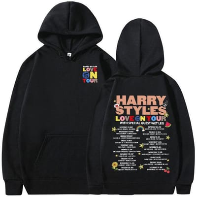 Love on Tour Concert Hoodie Heren Dames XL zwart