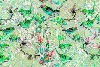 Fotobehang mosaic birds 1 DD110246 Livingwalls Walls by Patel | Goedkoop fotobehang