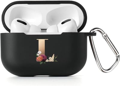 Schokdempende Zwarte Beschermhoes voor AirPods Pro 2 met Karabijnhaak