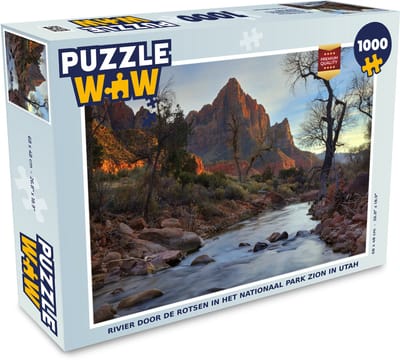 Puzzel Rivier door de rotsen in het Nationaal park Zion in Utah - Legpuzzel - Puzzel 1000 stukjes volwassenen