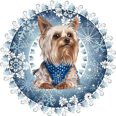 Peinture Diamant Animale Chien Cartoon Artisanat Strass Icône Décoration Ensemble Complet Disposition Affichage Autocollant Mural 20X30CM gray