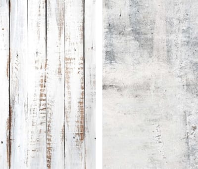 DW4Trading Dubbelzijdige Vinyl Achtergrond - Food en Product Fotografie - Backdrop - 87x57 cm - Hout Whitewash