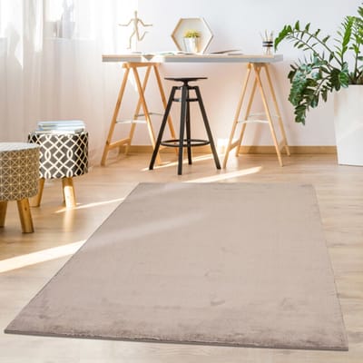 Muratap Paradise fluffy soft vloerkleed hoogpolig effen tapijt wit- 120x170 cm