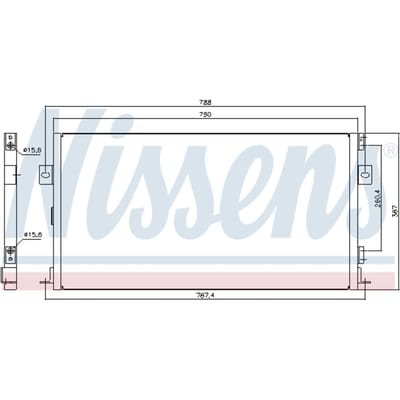 Condensator, airconditioning NISSENS 94267