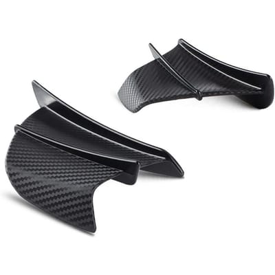 Motorfiets Aerodynamische Winglets ABS Wing Spoiler Universele Modificatie Accessoire zwart