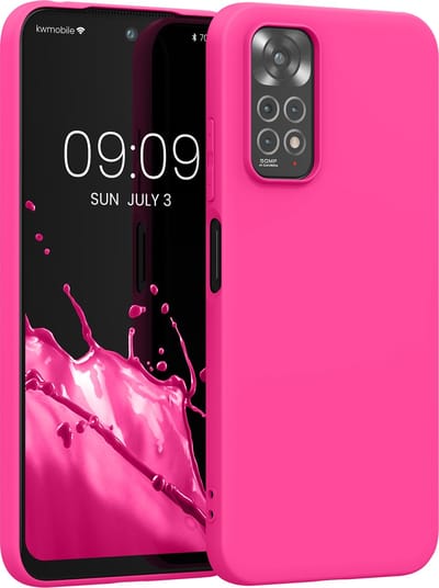 kwmobile telefoonhoesje geschikt voor Xiaomi Redmi Note 11 / Note 11S - Hoesje voor smartphone - Back cover in neon roze