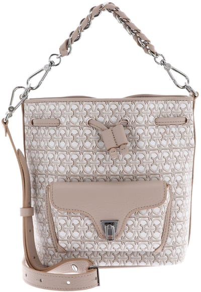 COCCINELLE schoudertas Beat Gen.Co.Mo Bucket Bag Mul. Blanc / Roset beige