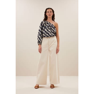 By-Bar Stella Shade Blouse Shade Print Size: S | Blouses Outlet | Dames | Blauw