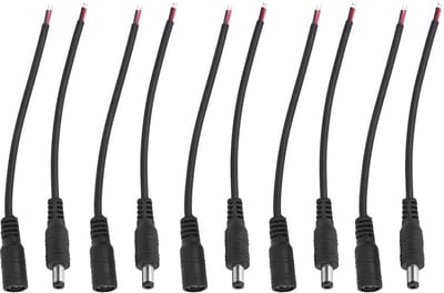5 Pairs 5.5x2.1mm DC Power Connector for LED Strips, CCTV Cameras and Small Appliances