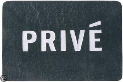 Esschert Design - Leisteen deurplaat 'prive' DP008