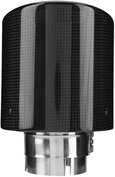 Uitlaatdemper voor auto, stille uitlaatpot, koolstofvezel, eenvoudige stijl, uitlaat tip, 63-114mm, geluidsreductie, prestatieverbetering, auto-accessoires