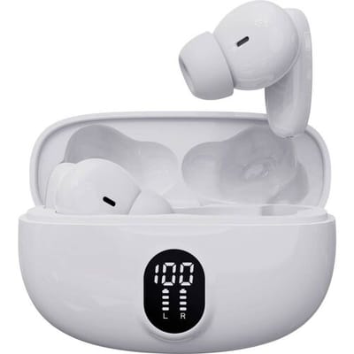 Denver TWE-57W WHITE In Ear oordopjes Bluetooth Stereo Wit Mobiele telefoon