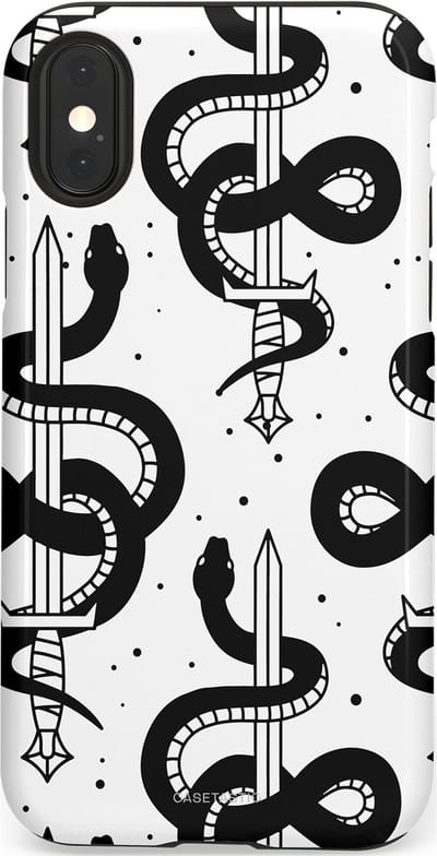 Casetastic Hoesje Geschikt voor Apple iPhone X/Xs - Stijlvolle Beschermende Duo-layer Case - Sluipzwaard