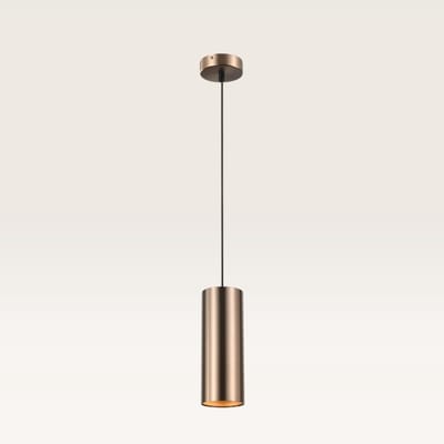 Lusenz - hanglamp spot - Koper - Rosé goud - GU10 Fitting - Dimbaar - Hoogte verstelbaar - Voor woonkamer, gang, slaapkamer, zolder en hal - Plafondlamp - Moderne hangspot