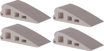 Deltafix Deurwig - 4x - wit - kunststof - 5,9 x 1,7 cm - deurstopper