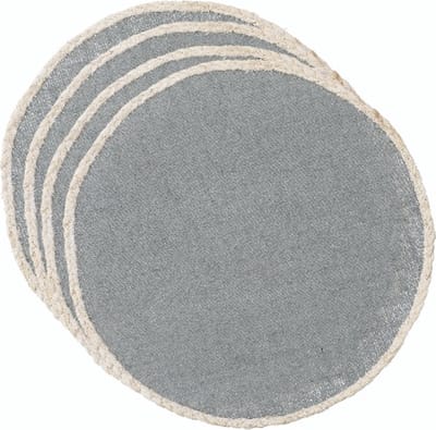 Placemats, Set van 4 Stuks, Geweven, Grijs, 39 cm - Creative Tops