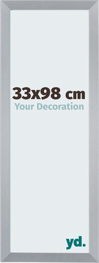 Your Decoration - Fotolijst 33x98 cm - MDF - Zilver Glans - Catania
