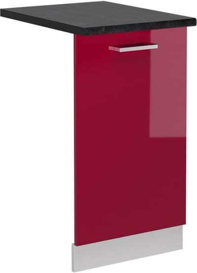Vicco R-Line Vaatwasserfrontpaneel – 45 cm, WB Antraciet Rode hoogglans