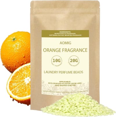 Fragrance wax beads 500 g voor langdurige geurbeleving, geurige parels voor kleding en textiel, frisse en zachte geur in geel en oranje
