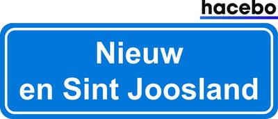 Hacebo - Plaatsnaam Sticker - 29x10 CM - Nieuw en Sint Joosland sticker - Verkeersborden sticker - grappige cadeaus - Nieuw en Sint Joosland