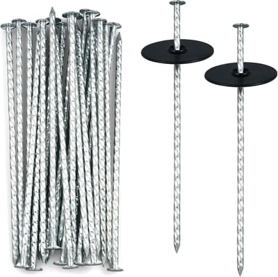 Tuinpalen Set - Grondpennen - Onkruiddoek Vastzetten - Zwaar Gegalvaniseerd Staal - 20 cm Lengte - Zilverkleurig