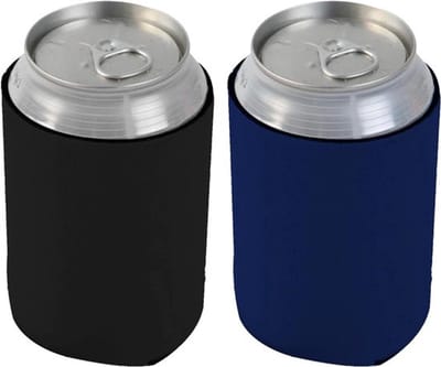 - Blikkoeler 2 stuks, voor bierflessen en blikjes, marineblauw/zwart - Houdt bier en frisdrank koud, ideaal voor buitenshuis - Geschikt voor 330 ml blikjes.