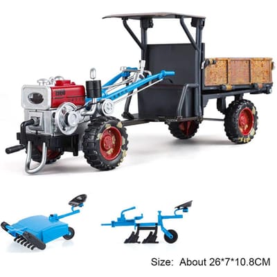 1:24 Legering Landbouw Loop Trekker Speelgoed Model Auto Geluid Licht Retro Techniek Transport Voertuig Modellen Cadeaus Voor Vriend