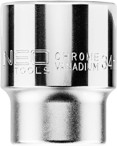 NEO - Zeskant Dopsleutel - 3/4" - 34 mm - Chroom-Vanadium Staal