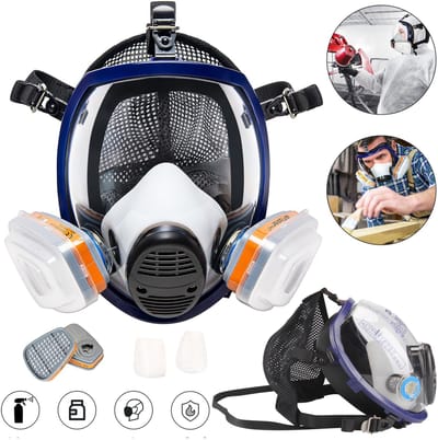 Volledig Gelaatsmasker Met Ademhalingsbescherming - Gasmasker - Verfmasker - Ademhalingsmasker Voor Organische Dampen