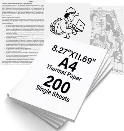 Thermisch papier A4 - 200 vellen - Hoge kwaliteit - Geschikt voor thermische printers - ShopVlot
