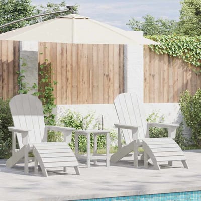 vidaXL - Tuinstoel - 3 - st - Wit - Polyetheen