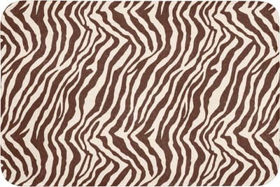 Badmat 90x60 cm - Antislip - Zebra - Patroon - Zwart - Wit - Badmatten voor badkamer - Badkamermat - Douchemat - Badkamer mat