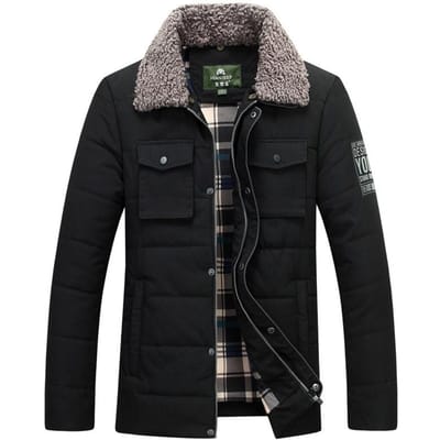 Vêtements Chauds en Coton pour Homme Nouveaux Automne et Hiver Veste en Coton Épaissie Décontractée d'Extérieur XXXXL black