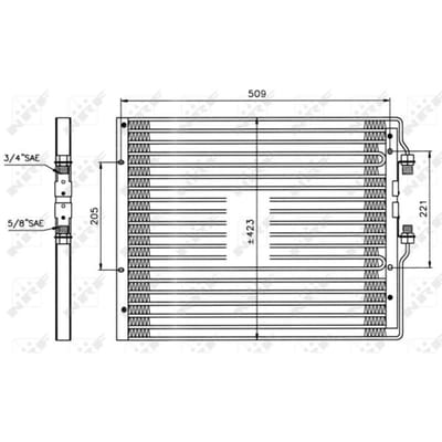 Condensator, airconditioning NRF 35059