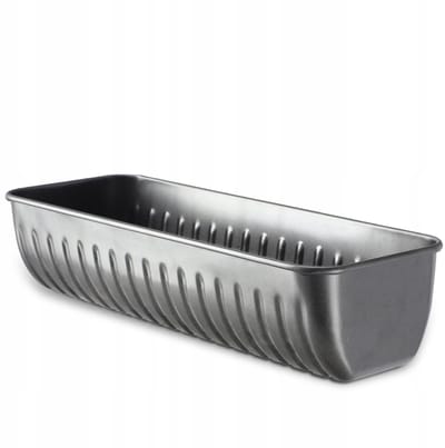 KADAX Koninklijke cakevorm, 31 x 7,5 x 12 cm bakvorm, blik met antiaanbaklaag, klaprozen, brood, pastei, onderhoudsvriendelijk (halfrond)