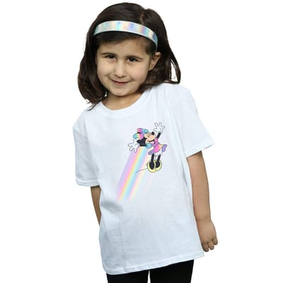 Disney Meisjes Minnie Mouse Whoosh Katoenen T-Shirt (Wit)