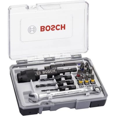Bosch 20 deligeDrill and Drive Set - bitset - met HSS boren - schroefsleutel
