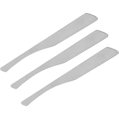3 Pièces Spatules de Maquillage en Métal Acier Inoxydable Double Tête Mini Spatule Cosmétique pour Mélanger le Fond de Teint white