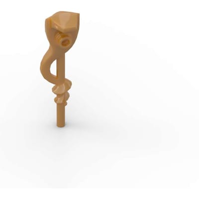 MOC 10 STUKS 98134 Gereedschap Slang Staf Bouwstenen Kit Slang Tovenaar Kruk Gereedschap Stenen Deeltje Speelgoed Kinderen Verjaardagscadeaus brown