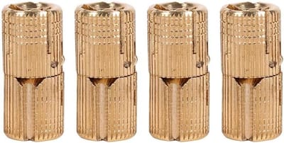 Cilindrische Scharnieren - Verborgen Barrel Scharnieren - Onzichtbare Messing Scharnieren met 180° Openingshoek - 4 Stuks (Afmeting: 10mm) voor Deuren en Kasten