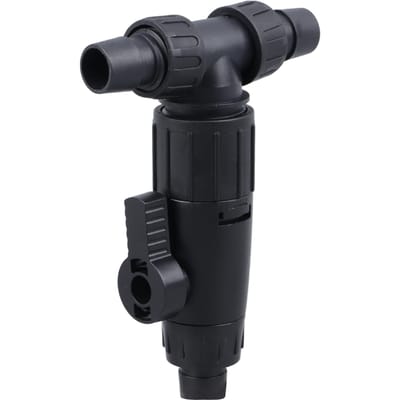 Vanne de changement d'eau d'aquarium Vanne de contrôle de débit d'eau 3 voies Robinet d'aquarium Embouts Connecteurs pour tuyau 12mm 16mm black
