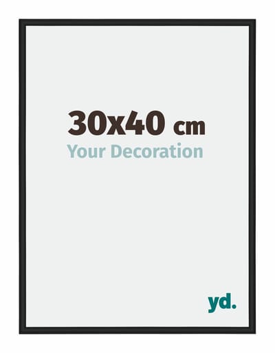 Your Decoration - Fotolijst 30x40 cm - Aluminium - Zwart Hoogglans - Miami