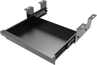 Onder Bureau Lade - Opberg Organizer - Thuiswerkplek Inrichten - Verborgen Opslagruimte - 34x24x9cm - Zwart