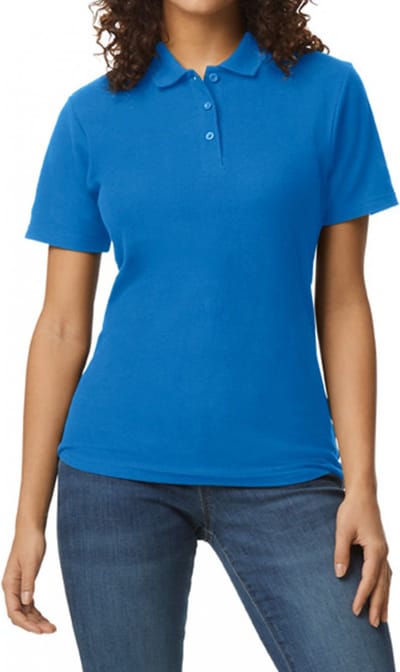 Gildan Damespolo Softstyle Dubbele piqué GI64800L - Royal Blue - XXL