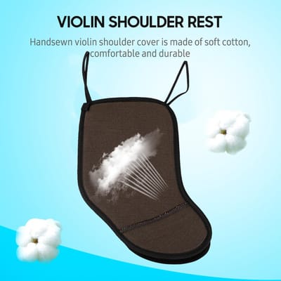 Coussin d'épaule pour violon Coussin d'épaule en velours pour violon Protège-mentonnière pour violon pour violon 4/4 4/3 café