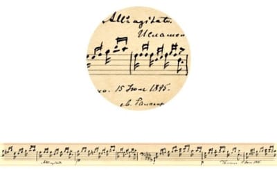 Washi Tape Muzieknoten - 10 meter x 1,5 cmMasking Tape Music - Bulletjournal - Scrapbooking - Kaarten maken