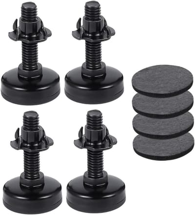 Verstelbare Meubelpoten - Onderstel Stelvoet - Meubels Stabiliseren - Met T-moeren - Set van 4 stuks - Zwart