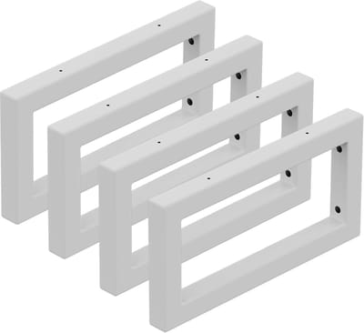Wastafelhouder Set - Wandmontage Planksteunen - Ruimte Organiseren - Hoog Draagvermogen Staal - 30 Cm Lengte - Wit